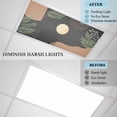 thumbnail image 4 of Boho Black Fluorescent Light Covers, Brown Modern Stripes Moon Abstract Leaf Magnetic Light Covers for Ceiling Lights, Fluorescent Ceiling Shade Filters for Classroom Bedroom Office 4x2Ft x 4PCS, 4 of 8