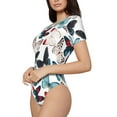 thumbnail image 2 of Naloa Butterfly Women's Short-Sleeved Onesie, One-Piece Swimsuit for Parties, dates, clubs - Medium, 2 of 9