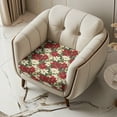 thumbnail image 2 of Renewold Poinsettia Flower Pinecone Couch Seat Slipcover Non-Slip Sofa Cushion Protector Cover Elastic Fitted Armchair Couch Cushion Cover for Living Room Home Decoration, S, 2 of 5