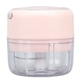thumbnail image 2 of M Buder Mini Picador de Ajo Eléctrico Inalámbrico 100ml / 3.38 oz Rosa Procesador de Alimentos Portátil Recargable USB para Verduras Frutas Carne, 2 of 9