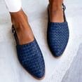 thumbnail image 6 of Women's Backless Mules - Slip-On Low-Heel Sandals with Closed Pointed Toe & Buckle Strap, 6 of 6