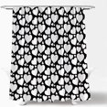 thumbnail image 5 of Valentine''s Day Shower Curtain Black White Heart Romantic Love Hearts Sweet Couple Sweethearts Wedding Lover Modern Simple Bath Curtain with Hooks, 5 of 5
