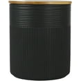 thumbnail image 3 of AUR 10 Strawberry Street Luca Matte Black Embossed 3 Piece Canister Set, 3 of 11