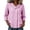 #008-Watermelon Red, variant on Craaazy 3/4 Sleeve Women's Top Loose Fit Gingham Plaid Button V Neck Turndown Collar Breathable 3/4 Sleeve Shirts for Daily Wear, Work Travel