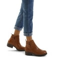 thumbnail image 6 of Pennysue Women's Ankle Boots Platform Lug Sole Chunky Heel Rufous Chelsea Booties with Side Zipper Size 7, 6 of 7