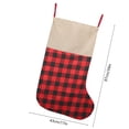 thumbnail image 3 of Jumbo Christmas Stockings,Holiday Hanging Bags Giant Red Black Buffalo Plaid Felt Stockings Hanging Gift For Xmas Tree Fireplace Mantel Home Holiday Party Decoration Gift, 3 of 6