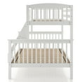 thumbnail image 4 of Furniture of America Aida Twin over Full Kids Wood White Bunk Bed with Ladder, 4 of 9