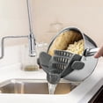 thumbnail image 2 of Clip Pot Bowl Embudo Rejilla de drenaje Silicona Cocina Colador Arroz Pasta Vegetal Lavado Colador Drenaje Exceso de líquido oso de fresa Electrónica, 2 of 4