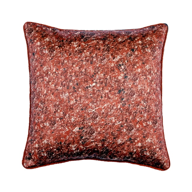 The HomeCentric Throw Pillow Cover, Rust Pack of 2, 22x22 inch (55x55 cm) Cushion Cover, Printed Velvet Printed Velvet Throw Pillow Cover For Sofa, Abstract Pattern Modern Easter - Sandstone