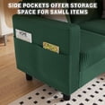 thumbnail image 4 of Sobaniilo Convertible Sectional Sofa Couch, Modern Linen Fabric L-Shaped 3-Seat Sofa Sectional with Reversible Chaise for Small Space (Green), 4 of 9