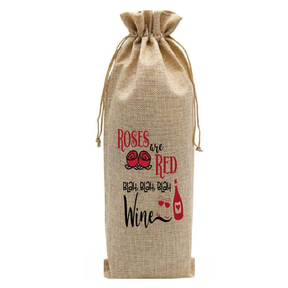 Bottle Bag Gift Bag Burlap Drawstring Bag Wine Liquor BOT05