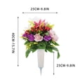 thumbnail image 3 of Artificial Cemetery Flowers with Vase,Artificial Rose Lily Grave Flowers for Cemetery,Memorial Day Flowers for Cemetery,Cemetery Flowers for Grave,Grave Decorations, 3 of 7