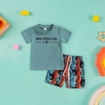 thumbnail image 5 of Otqutp Cute Clothing Sets for Toddler Little Boys Short Sleeved Letter T Shirt Cactus Shorts Casual Suit Handsome Sports Children, 5 of 9