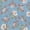 02-Blue, variant on Men's Salt Shrinking Seersucker Cotton Floral Print Necktie