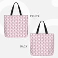 thumbnail image 2 of Fuzoiu Flamingo On Checkered Print Durable Tote Bag,Shoulder Bag with Zipper Closure,Casual Tote's Handbag,for Daily Use, Shopping, School, Work, 2 of 7