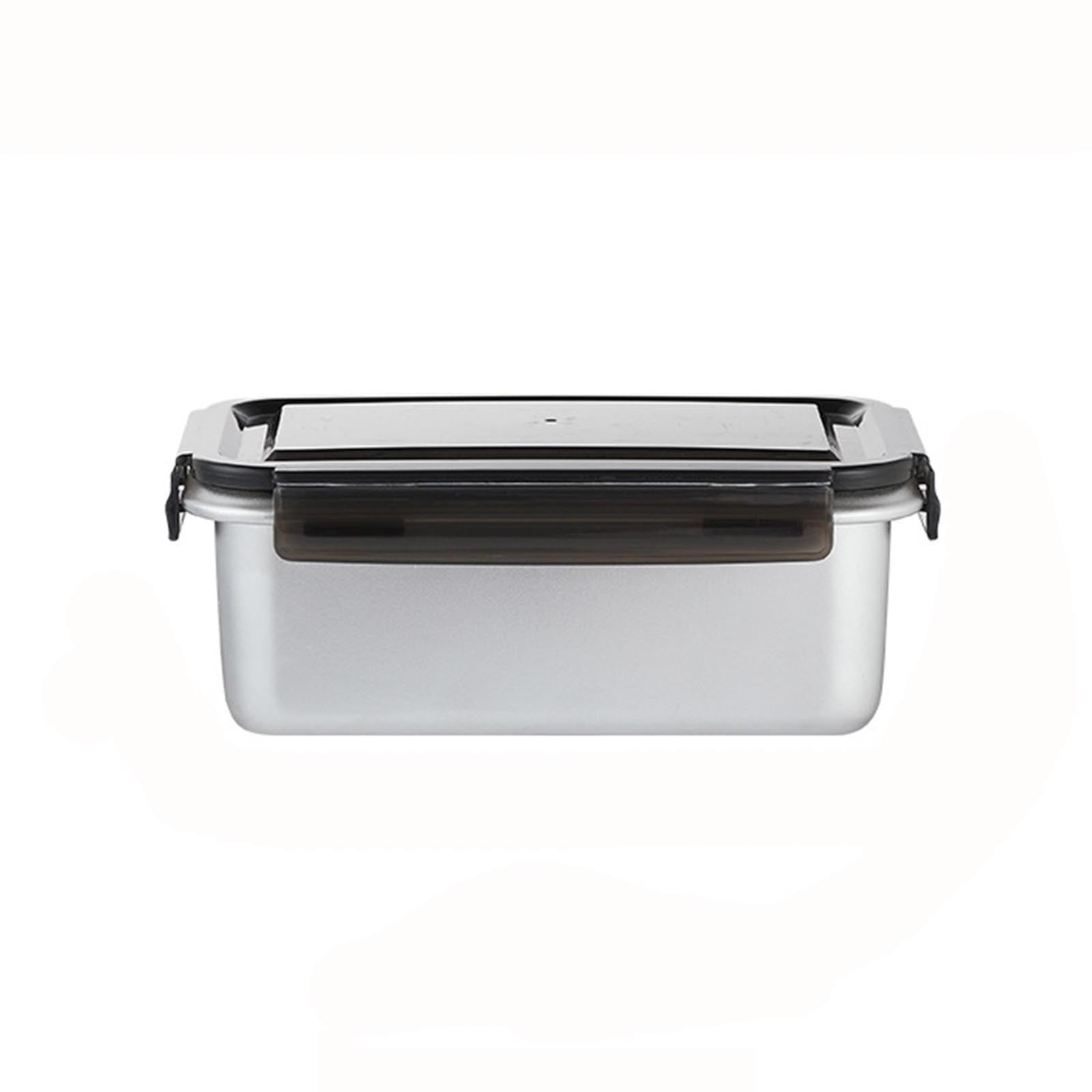 MOPOOR 2PCS Stainless Steel Thermal Insulated Food Preservation Lunch Box Storage Container,Bento Lunch Box/Portion Control Food Container, BPA Free