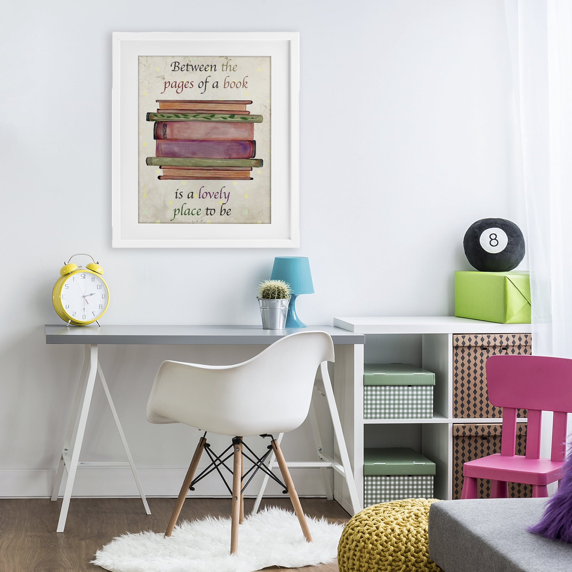 Stupell Industries Between Pages Of A Book White Framed Print Under Glass, design by Julia Frost