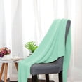 thumbnail image 3 of PiccoCasa 100% Cotton Cross Cable Knit Throw Blanket For Sofa Couch Bed Home Bedding, Light Green 47"x 70", 3 of 8