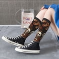 thumbnail image 3 of Lsque Whimsical Halloween Skeletons Printed Crew Socks Men's Women's LightWeight Thin Casual Calf Socks ,Knee High Socks,Cotton Socks, 3 of 9