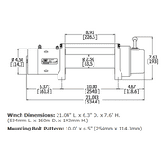 WARN 26502 Electric Winch, 4-4/5HP, 12VDC