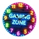 thumbnail image 1 of Reloj de pared para sala de juegos, decoración para sala de juegos, números arábigos redondos, elegante y práctico. Diámetro 30CM, 1 of 9