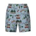 thumbnail image 4 of Lsque Mens Swim Trunks Camping Caravan Pattern - Bathing Suit Compression Liner - Beach Swim Shorts Swimwear - (S-3XL) - Stretch Quick Dry -3X-Large, 4 of 9