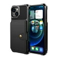 thumbnail image 7 of Nalacover Wallet Case for iPhone 14 Multifunctional Design Back Case, Rugged PC Luxury PU Leather Magnetic Car Mount Cover with Card Slots Holder Shockproof Lens Protective Case,Black, 7 of 7