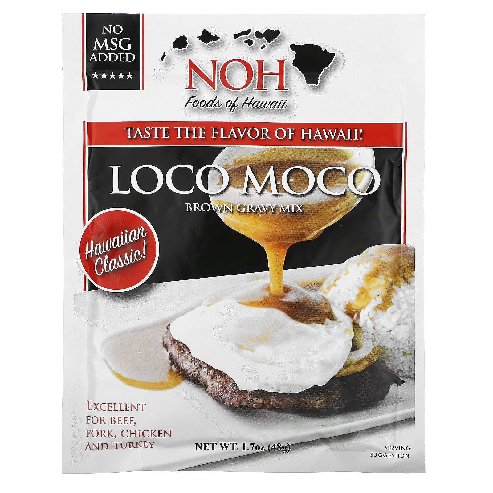 NOH Foods of Hawaii Loco Moco Brown Gravy Mix, 1.7 oz (48 g)