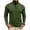 Army Green, variant on Men Solid Half Button Collar Short Sleeve Loose Outdoor Casual Tops