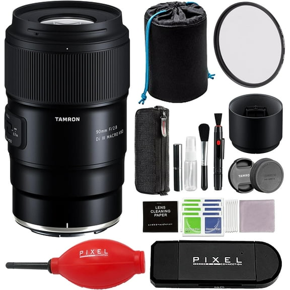 Tamron 90mm f/2.8 Di III VXD Macro Lens for Nikon Z mount with Pixel Advance Accessories and Travel Bundle | AFF072S-700 | Tamron 90mm Lens