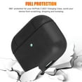 thumbnail image 4 of TSV Case Cover Compatible with AirPods 3, Protective Case Skin with Secure Lock Fit for Airpods 3rd Generation Charging, Front LED Visible, Black, 4 of 9