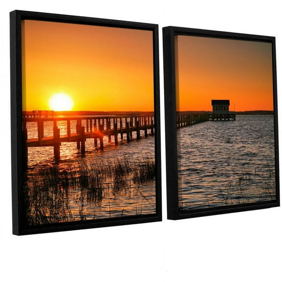 ArtWall Steve Ainsworth "House at the End of the Pier" 2-Piece Floater Framed Canvas Set