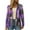 Purple, variant on Enjoytime Women Tops Fashion Patchwork Long Sleeve Open Front Cardigan Trendy Casual Lightweight Plus Size Blouses Blue XXL