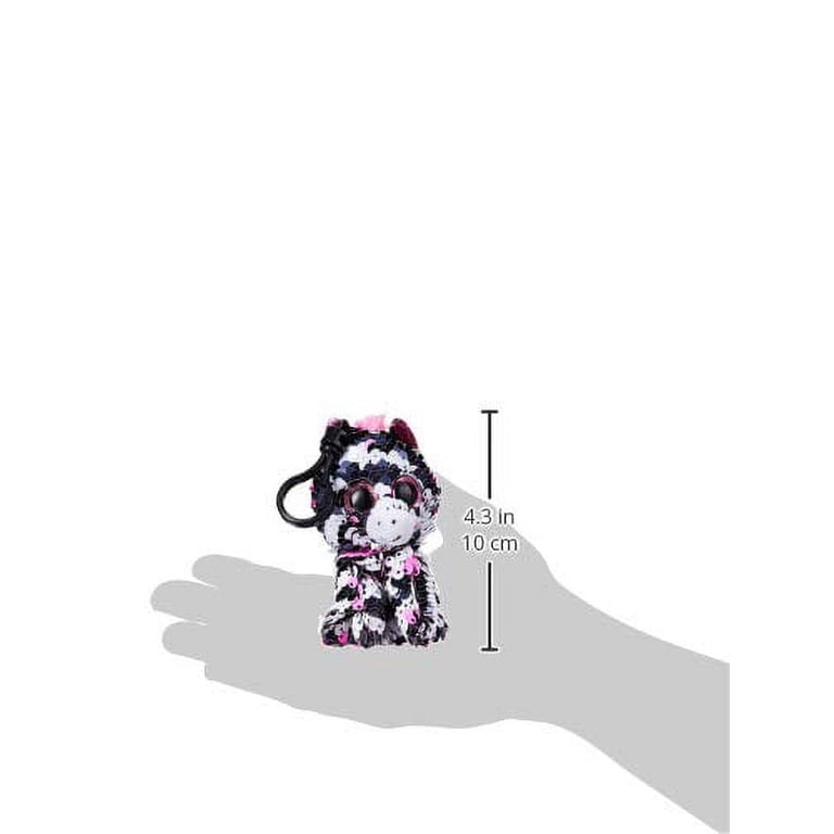 Ty Flippables Sequin Plush - ZOEY the Zebra (Plastic Key Clip
