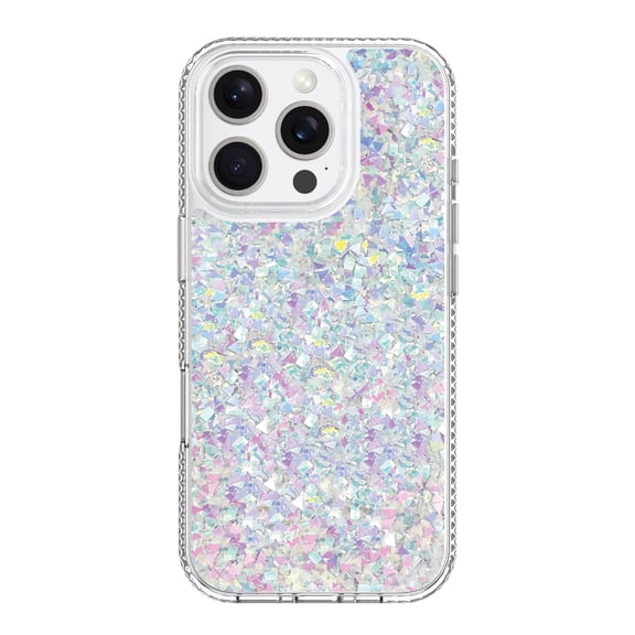 onn. Phone Case for iPhone 16 Pro - Iridescent Glitter Fleck