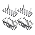 thumbnail image 1 of LEEYNEER 2 Sets Pegboard Baskets Peg Board Racks Wire Shelf Baskets Bins Wall Organizers, 1 of 6