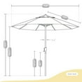 thumbnail image 3 of California Umbrella Parasol de Patio à Manivelle Inclinable Casa de 9 Pieds en Bleu Air, 3 of 7
