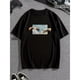 thumbnail image 1 of Elegante Camiseta De Manga Corta Con Cuello Redondo Para Hombre, Estampado Gráfico De Manos Creativas, Ropa De Hombre Para Actividades Al Aire Libre En Verano, 1 of 6