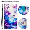 thumbnail image 2 of Designed for iPhone 16 Pro Premium PU Leather Pattern Flip Wallet Case Cover, Card Slots & Kickstand Wrist Strap Magnetic Closure Protective Phone Case for iPhone 16 Pro, Dream Fairy Valley, 2 of 10