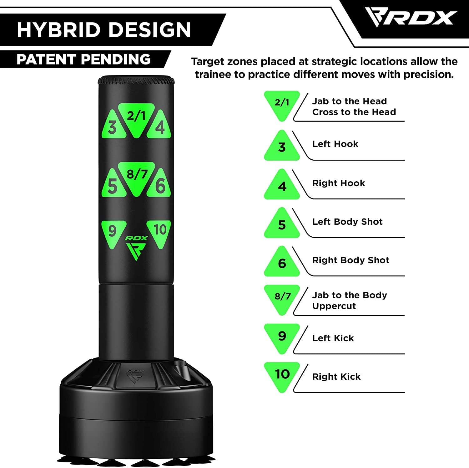 RDX Kids Punching Bag with Gloves, 4FT Heavy Duty Junior RONIN Target Pedestal Bag Set Suction Cup Stand Base