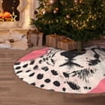 thumbnail image 5 of Rateoe Pink Cheetah Art Pattern Christmas Tree Skirt with Ties, Christmas Tree Decorations, Farmhouse Christmas Decor Xmas Holiday Decorations-, 5 of 6