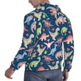 thumbnail image 6 of Haiem Dinosaur Patterned Men's Hoodie with Kangaroo Pocket - Ideal Pullover Sweatshirt for Daily Wear, Travel, and Home-4X-Large, 6 of 7