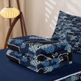 thumbnail image 6 of Manfei Rustic Camo Zipper Twin Comforter Sets with Fitted Sheet and 2 Pillowcases,Vintage Wildlife Zipper Bedding Set,Blue,Navy Blue Reversible,4pcs, 6 of 8