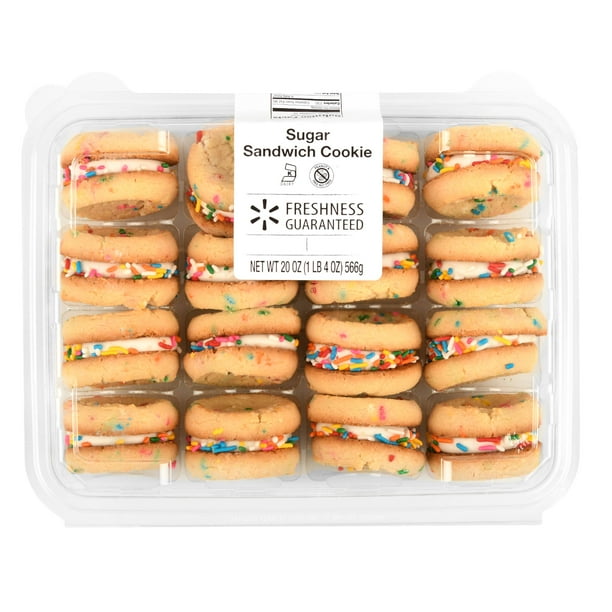 Freshness Guaranteed Sugar Sandwich Cookies, 20 oz, 16 Count Walmart