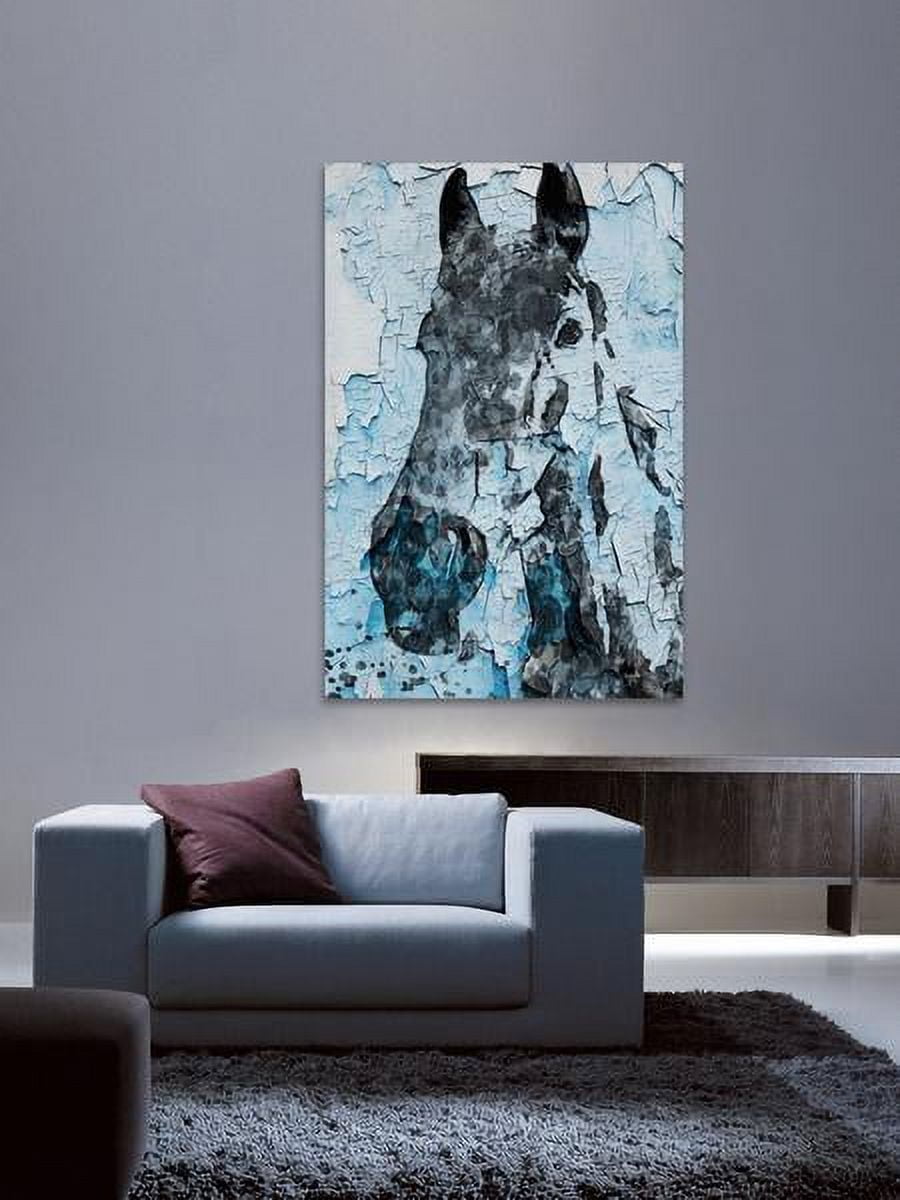 "Night Song Horse" Painting Print on Wrapped Canvas