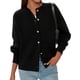 thumbnail image 5 of Cardigan Negro para Mujer PRETTYGARDEN con Botones Pequeños, 5 of 6