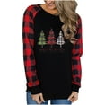 thumbnail image 4 of Pntutb, camiseta de manga larga suelta con cuello redondo y estampado informal a la moda de verano para mujer, blusa, Jersey Pntutb Pntutb-4532, 4 of 8