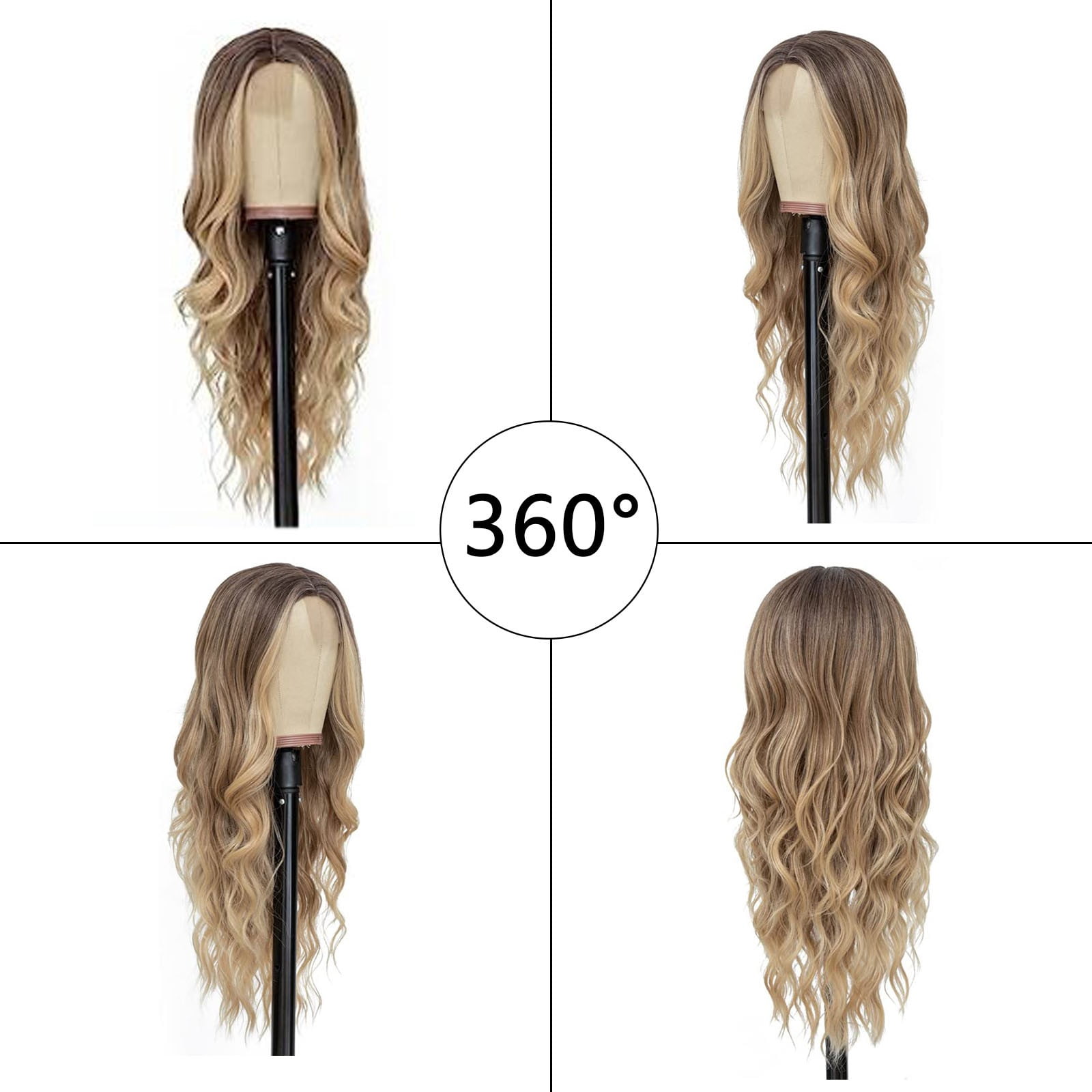 Caeoweyjj Lace Front Real Hair Wigs for Women Human Curly Hair Wigs for Women Long Hair Wigs for Women 28 Dark Hair Wig Light Synthetic Lace Front Wig Long Blonde Wavy Wig For Women Middle Part Curly