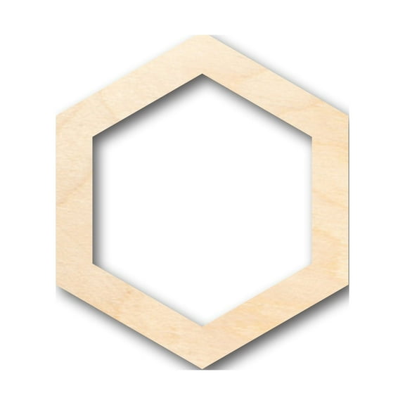 Unfinished Wood Hollow Hexagon Honeycomb Shape - Craft - up to 46" DIY 24" / 1/8"