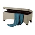 thumbnail image 5 of Better Homes & Gardens Pintucked 42" Storage Bench, Beige, 5 of 7